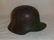 GERMAN CAMPAIGN HELMET ORIG. CAMAOUFLAGE PAINT - 3