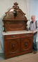 VICTORIAN MARBLE TOP SIDEBOARD CARVED DEER - 10