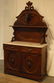 VICTORIAN MARBLE TOP SIDEBOARD CARVED DEER - 2
