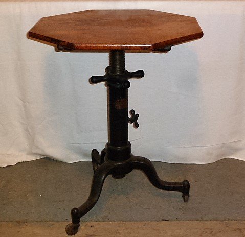 ADJ. INDUSTRIAL STAND TRI-LEG FLAME MAPLE TOP (1 of 8)