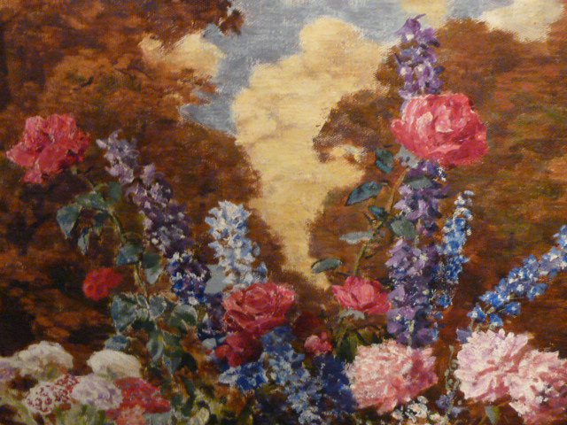 IMPRESSIVE O/C STILL LIFE OF FLOWERS POLISH ARTIST (1 of 9)