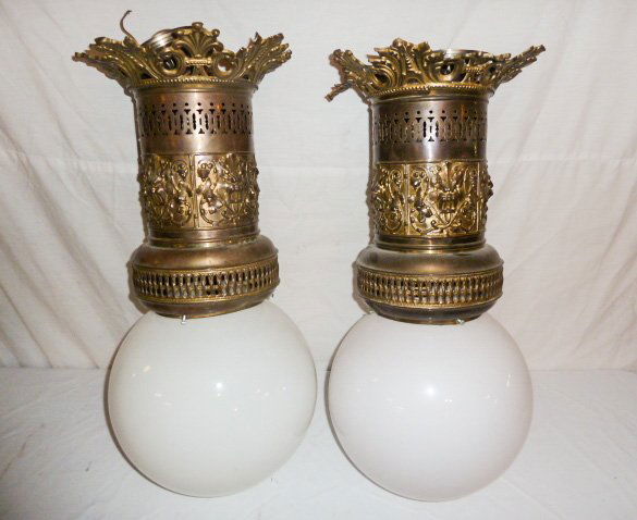 PR HANGING FOYER LIGHTS PIERCED BRASS ANIMALS (1 of 7)