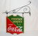 COCA-COLA 2 SIDED PORCELAIN FOUNTAIN SERVICE SIGN
