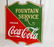 COCA-COLA 2 SIDED PORCELAIN FOUNTAIN SERVICE SIGN - 8