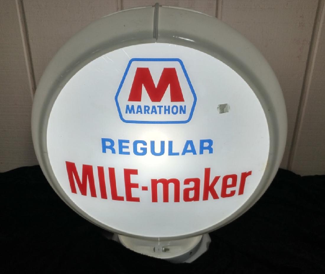 Marathon Mile-Maker Gasoline 13.5/" Gas Pump Globe Lenses 1 Pair