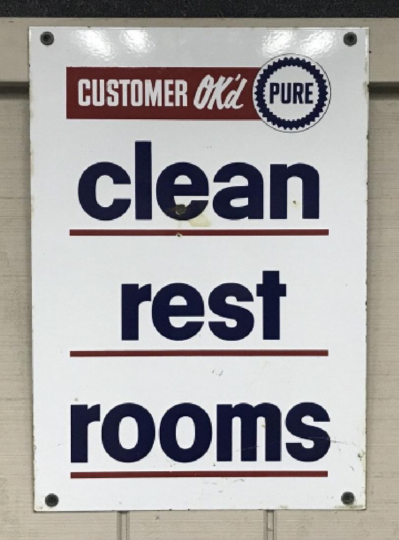 Pure Motor Oil Clean Rest Rooms Sign (1 of 5)