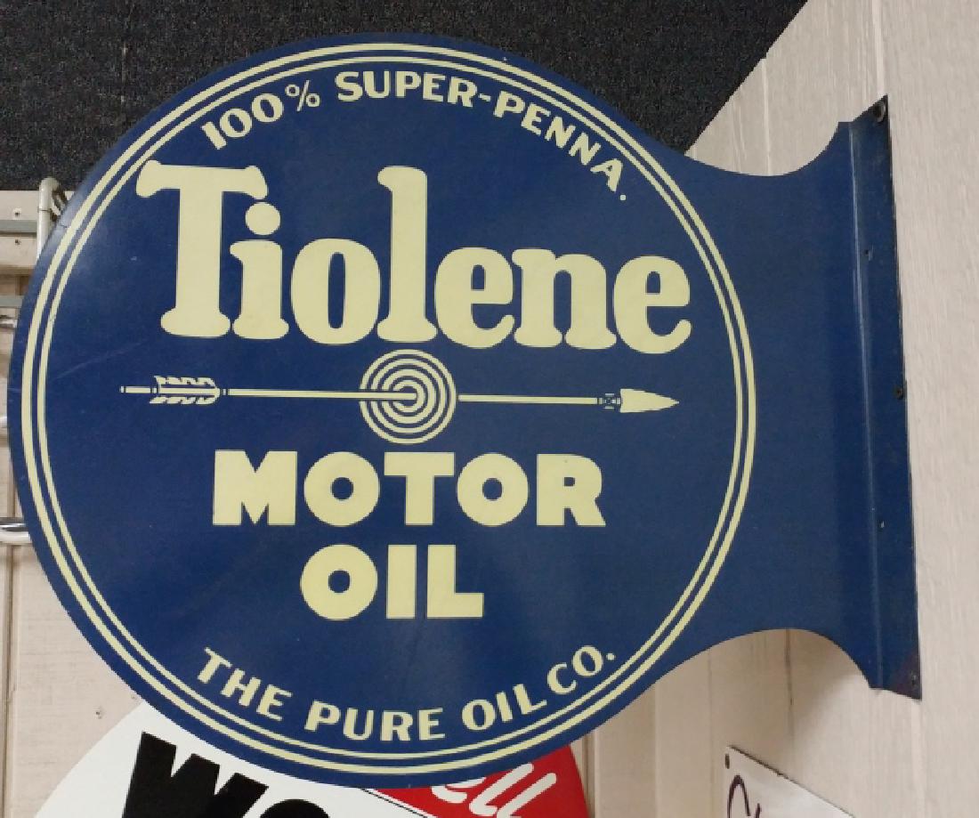 Tiolene Motor Oil Flange Sign (1 of 4)