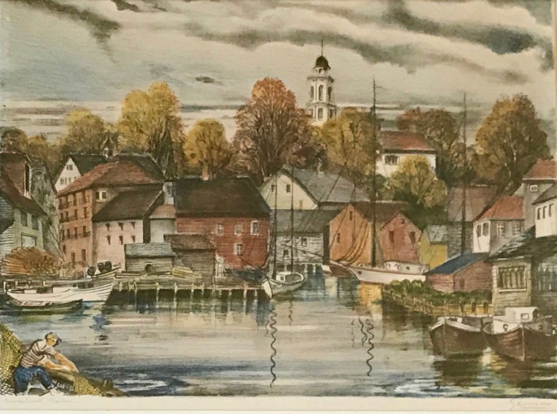 Emil Ganso (American, 1895-1941) Kennebunkport Harbor (1 of 4)