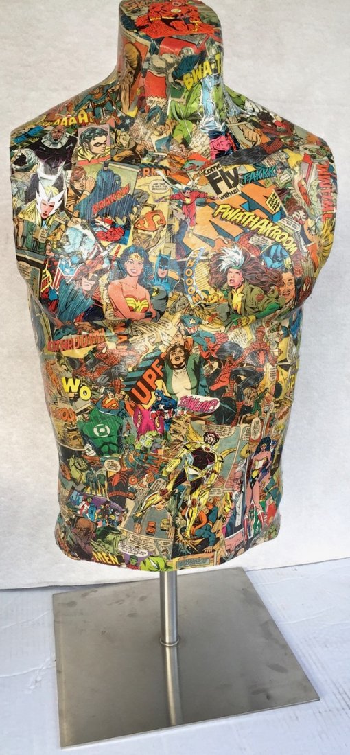 Pop Art Super Hero Collage Sculpture, Sabra (1 of 6)
