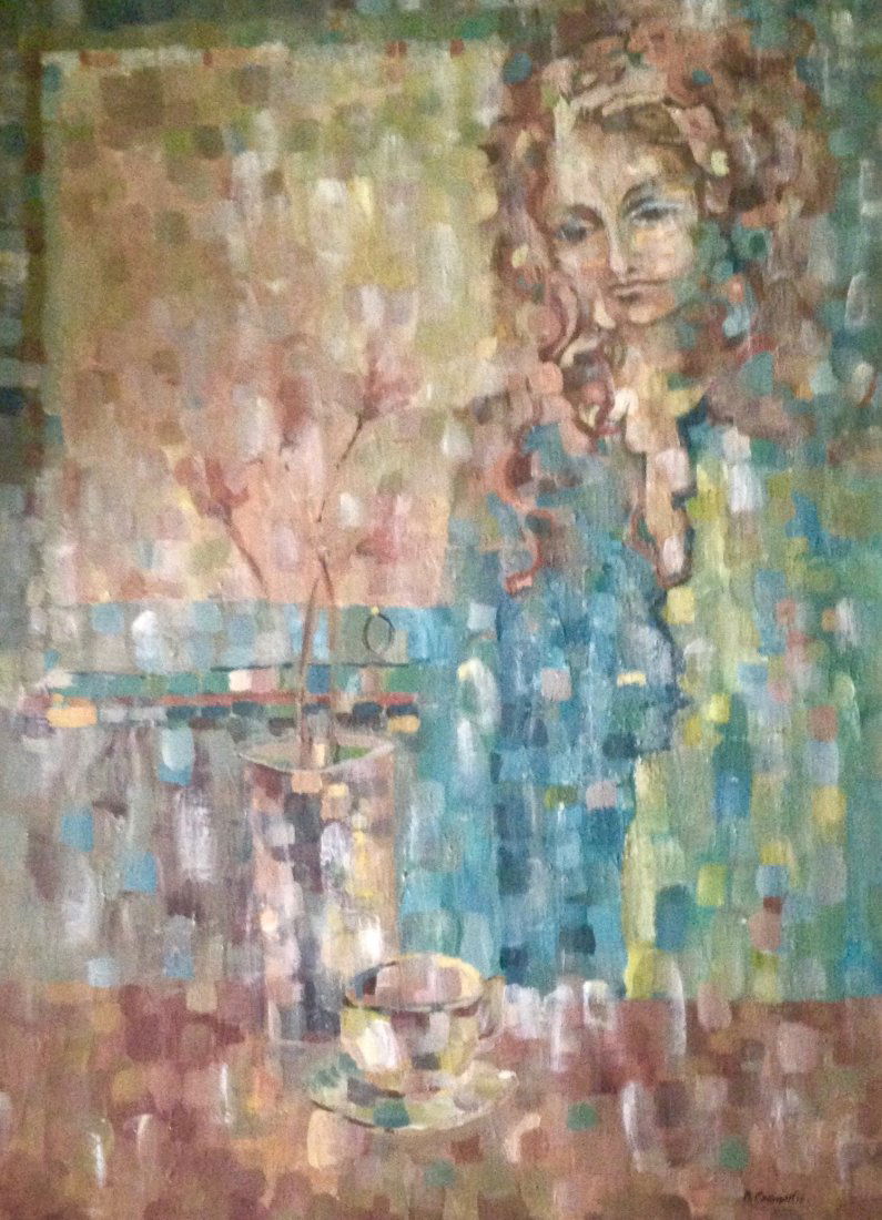 Modernist Abstract Expressionist Oil Painting, Signed (1 of 4)