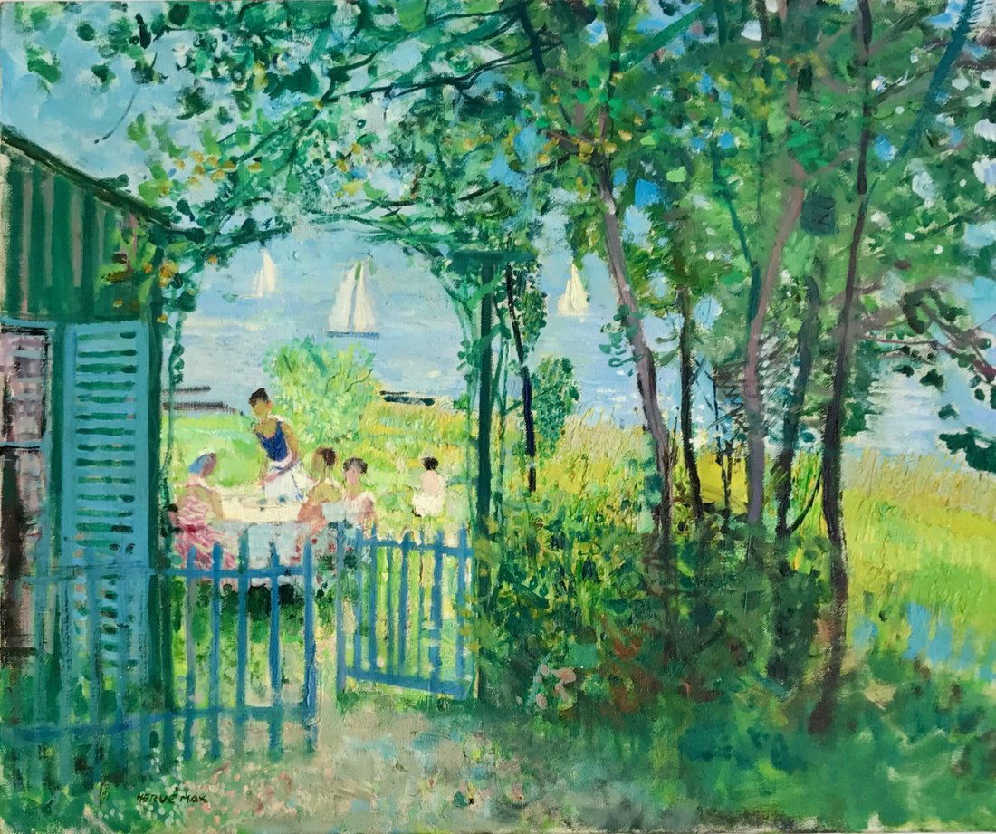 Max Herve (French, b.1926) Impressionist Oil Painting (1 of 4)