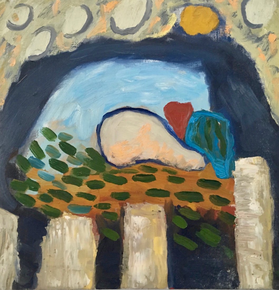 Mid-Century Abstract Urban Painting, 1960's (1 of 2)