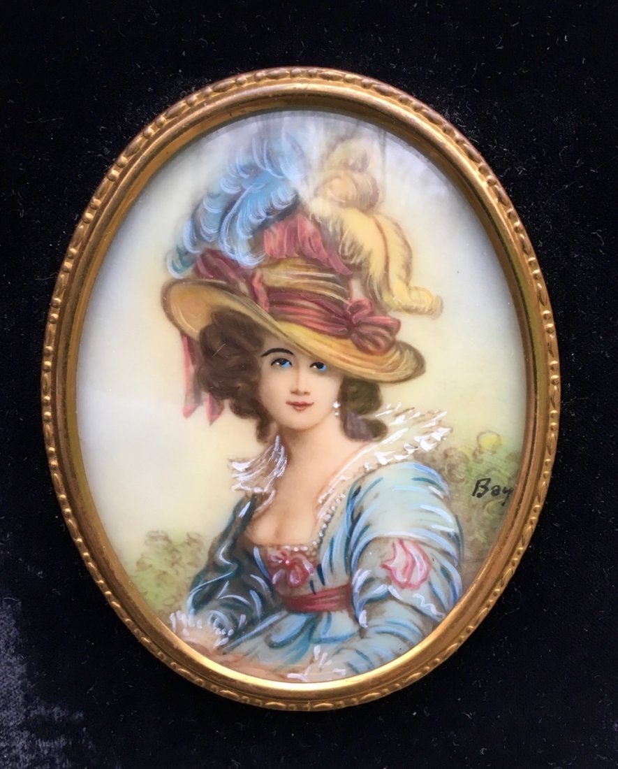 19th Century French Miniature Painting, Signed (1 of 3)