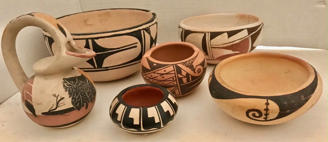 American Indian Pottery Pieces Including Vidal Aguilar (1 of 3)