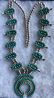 Zuni Petit Point Squash Blossom Necklace