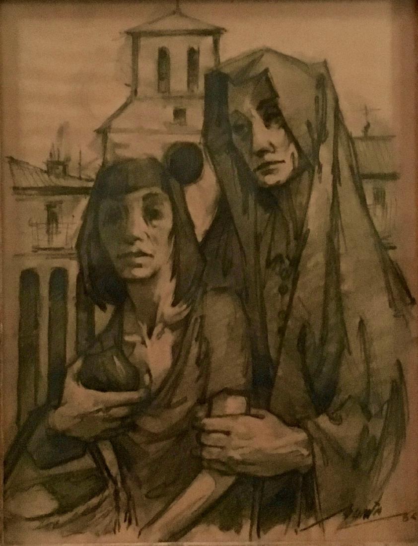 Spanish School Painting, Mariano Yunta Lopesino 1966 (1 of 3)