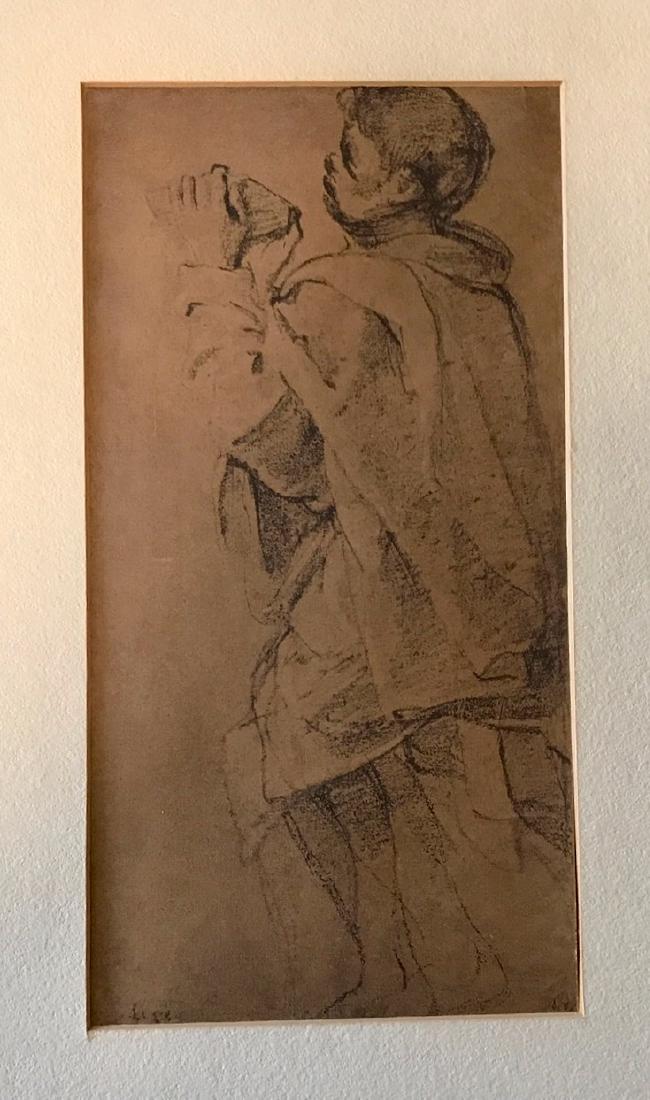 Early Italian Figural Charcoal Drawing (1 of 3)