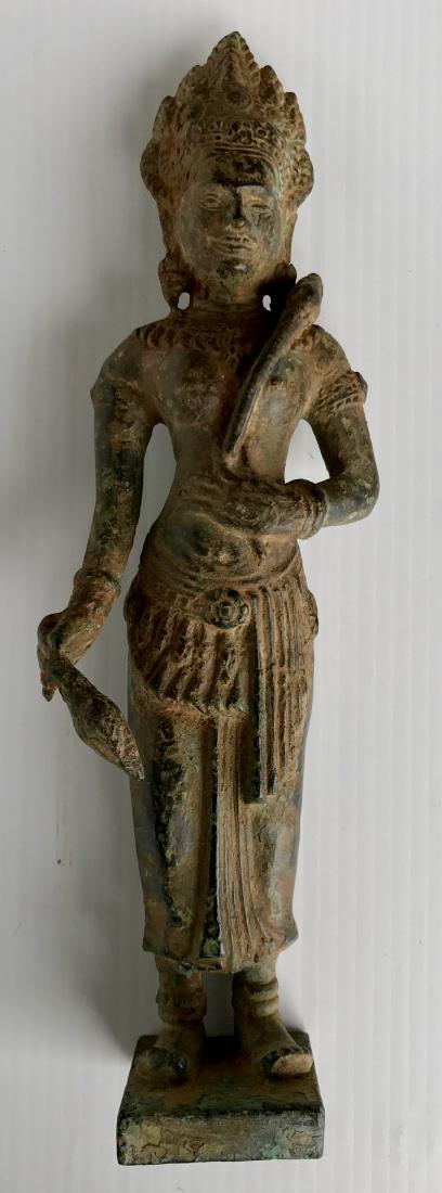 Cambodian Khmer Bronze Temple Deity Sculpture (1 of 5)