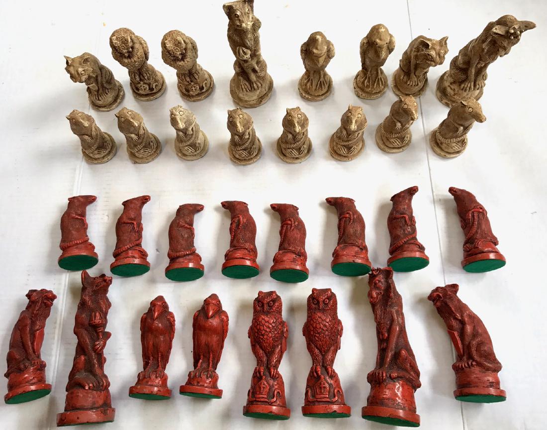 Handmade Chess Set, Creatures Of The Night, Signed 1973 (1 of 8)
