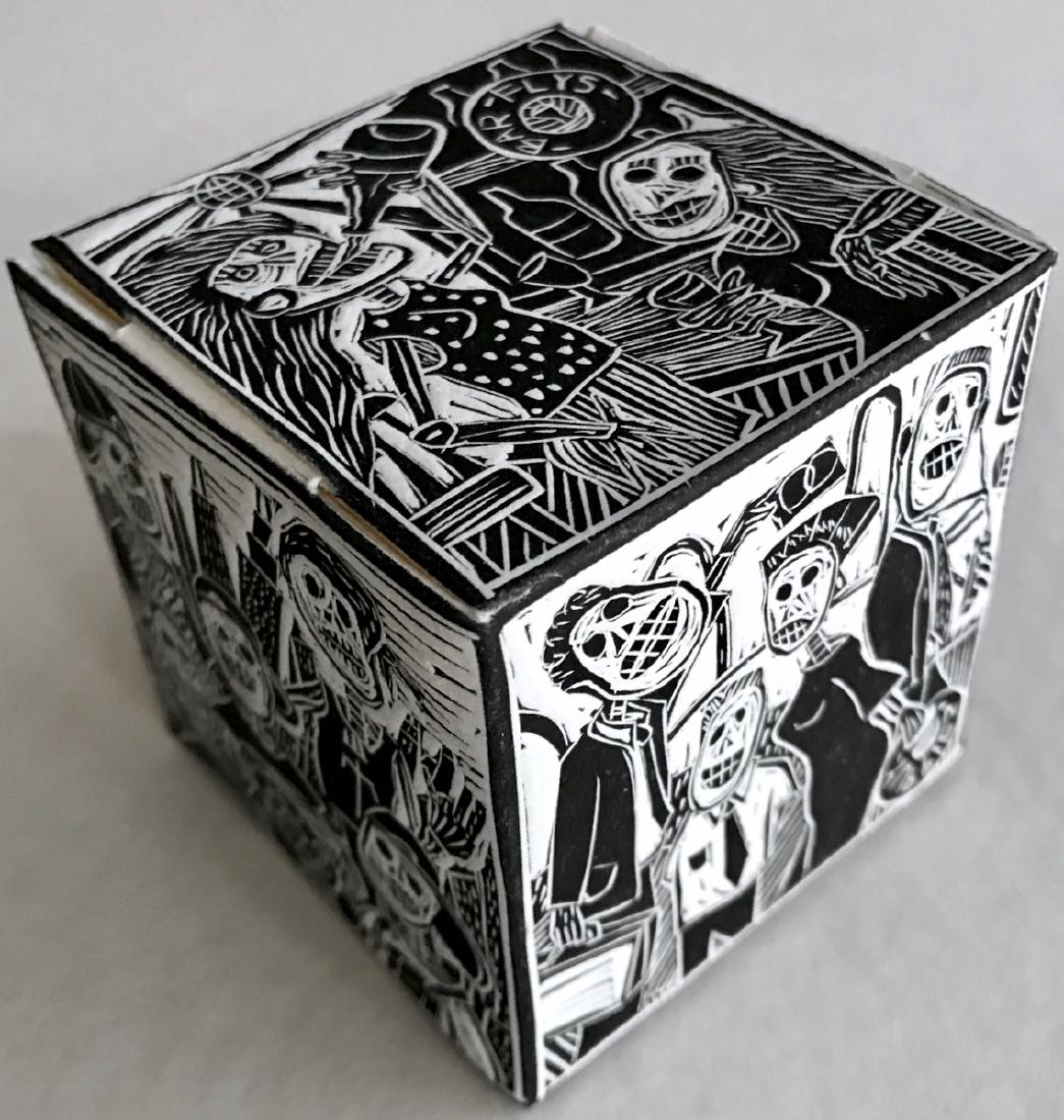 Mexican Modernist Linocut Paper Sculpture, Joel Rendon (1 of 6)