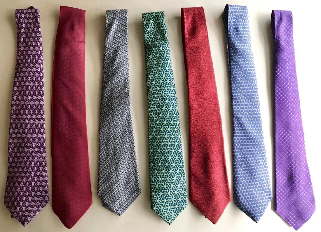 Designer Silk Ties, Hermes & Thomas Pink (1 of 3)