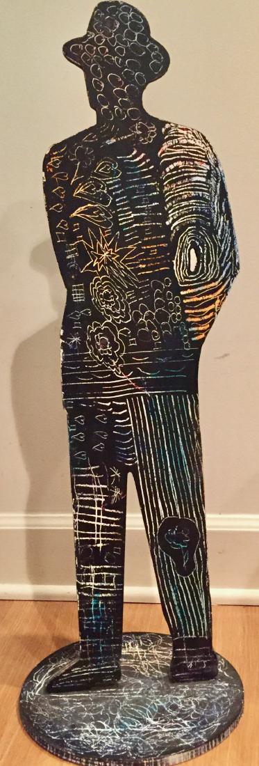 Urban Graffiti Standing Shadow Man. 31.25" hgt. (1 of 4)