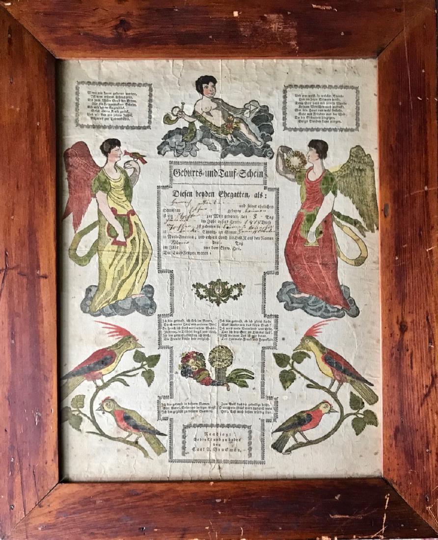 19th Century Pennsylvania Dutch German Fraktur (1 of 5)