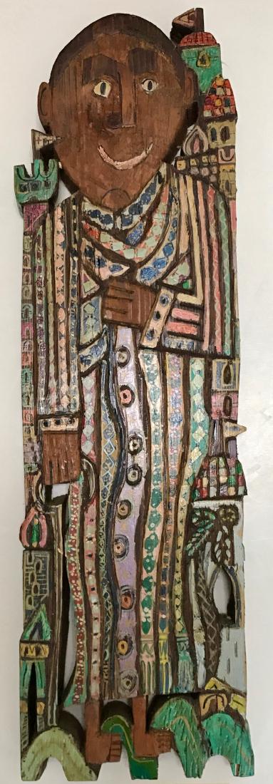 Outsider Folk Art Painting, Provincetown, MA. 32"hgt (1 of 6)