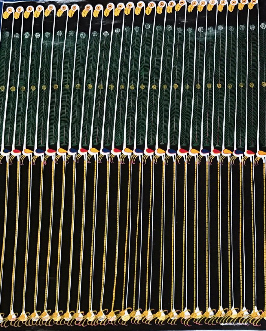 Tinga Tinga Painting, Mwamedi Chiwaya, Abstract Storks (1 of 4)