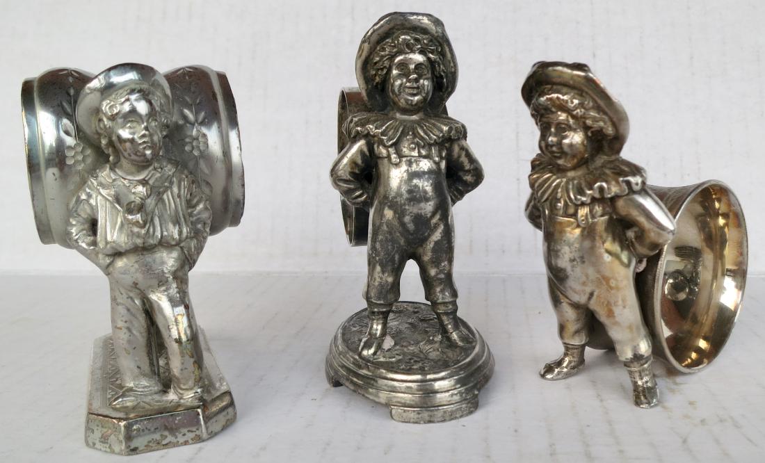 Victorian Silver Plate Figural Napkin Ring Holders (1 of 7)