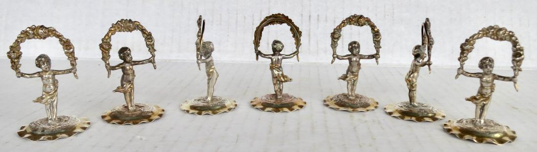 Sterling Silver Figural Putti Place Card Holders (1 of 6)