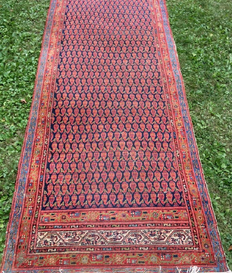 Semi-Antique Hand Woven Persian Runner, Length 9'. (1 of 6)