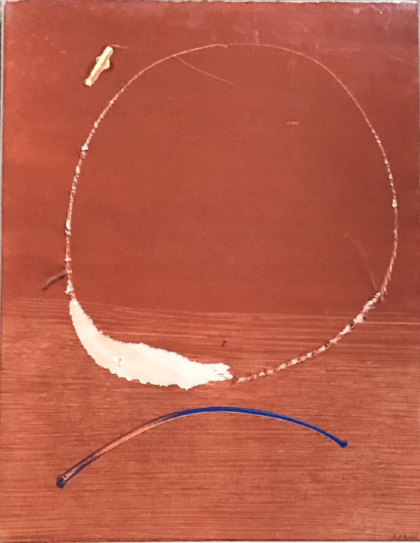 Latin American Abstract Collage Painting, Riazar 1970 (1 of 3)