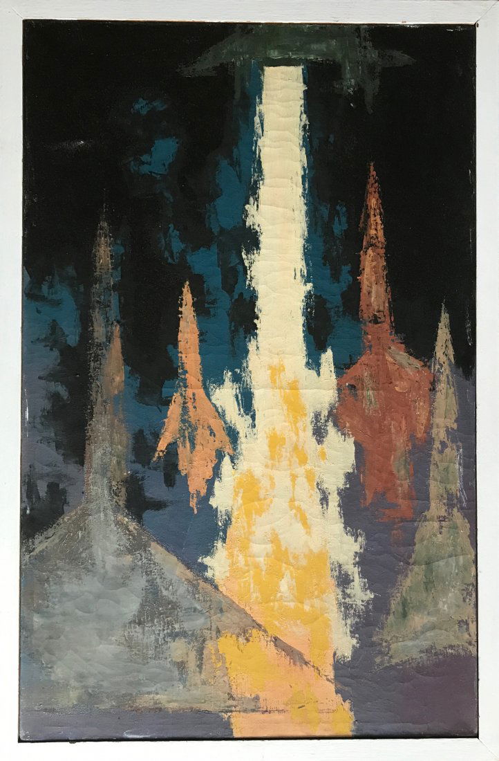 American Abstract Expressionist Oil Painting, 1960's (1 of 3)