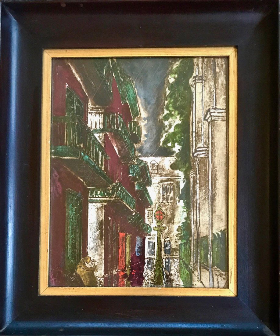 George F. Campbell (Irish,1917-1979) Dublin  Painting (1 of 4)