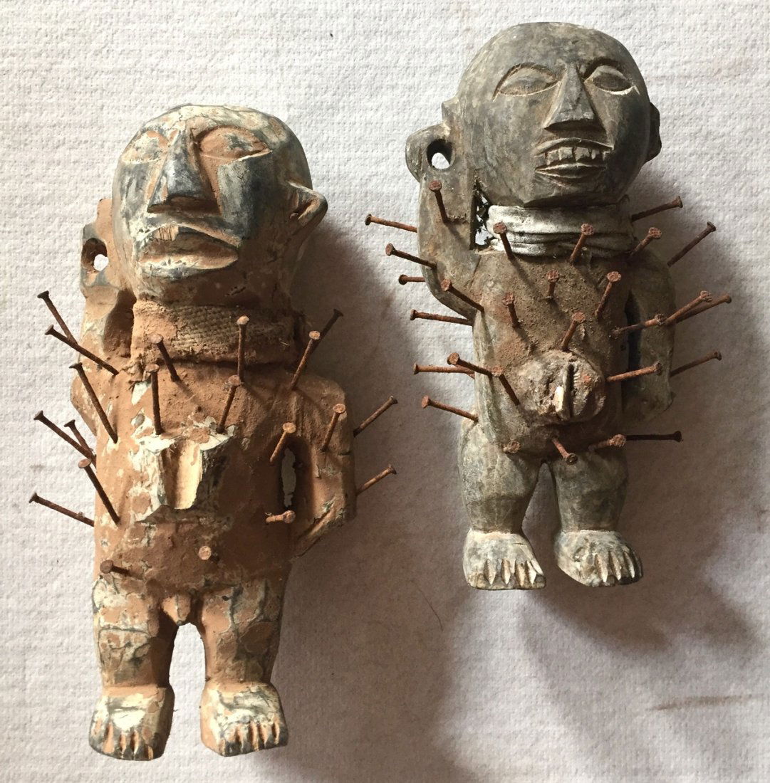 African Nkisi Nkondi Nail Power Fetish Sculptures,Congo (1 of 6)