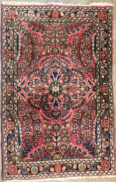 Antique Persian Sarouk Rug, 4' x 2'.6" (1 of 4)