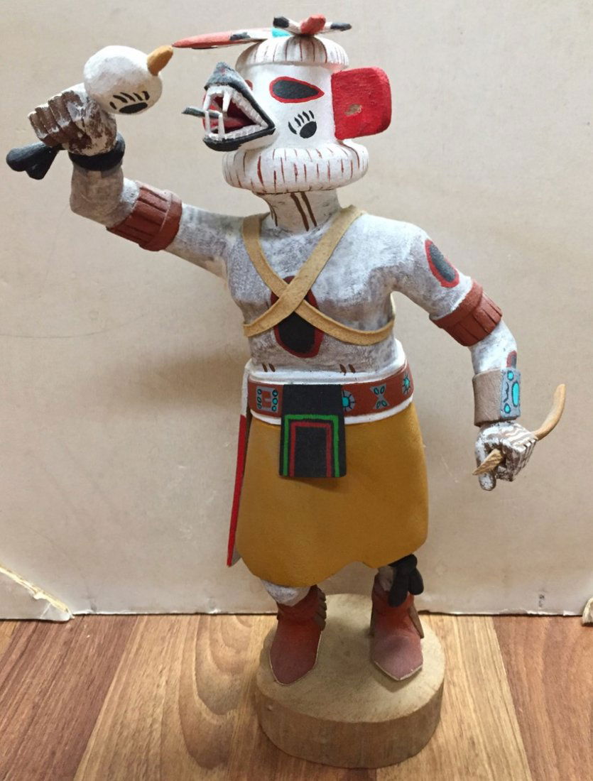 Native American Hopi Kachina Carving "White Bear" TEWA (1 of 7)
