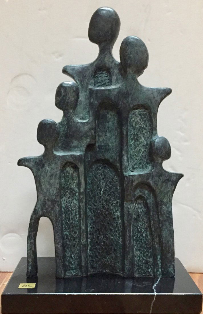 Mexican Cubist Bronze Sculpture "Armonia" Jorge Coste (1 of 5)