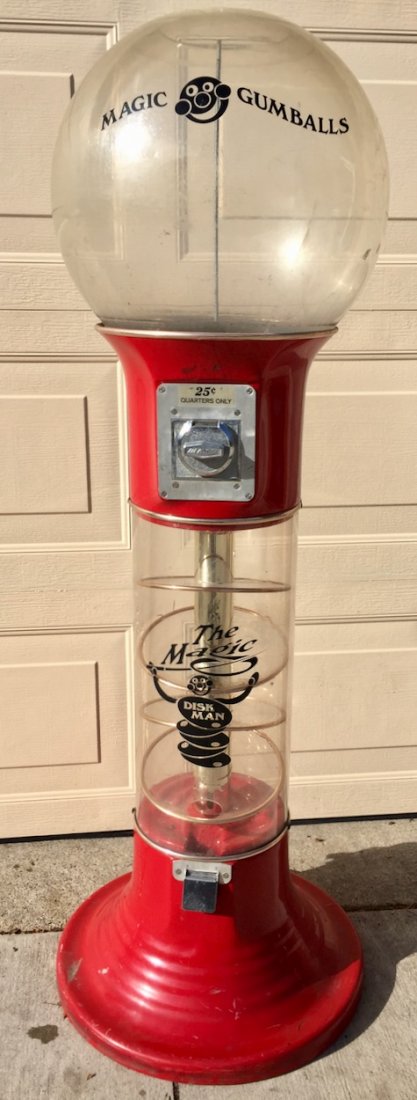 Magic Discman Spiral Gum Ball Machine, 5'hgt. (1 of 6)