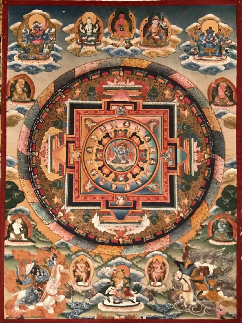 Tibetan Buddhist Heruka Mandala Thangka Painting (1 of 6)