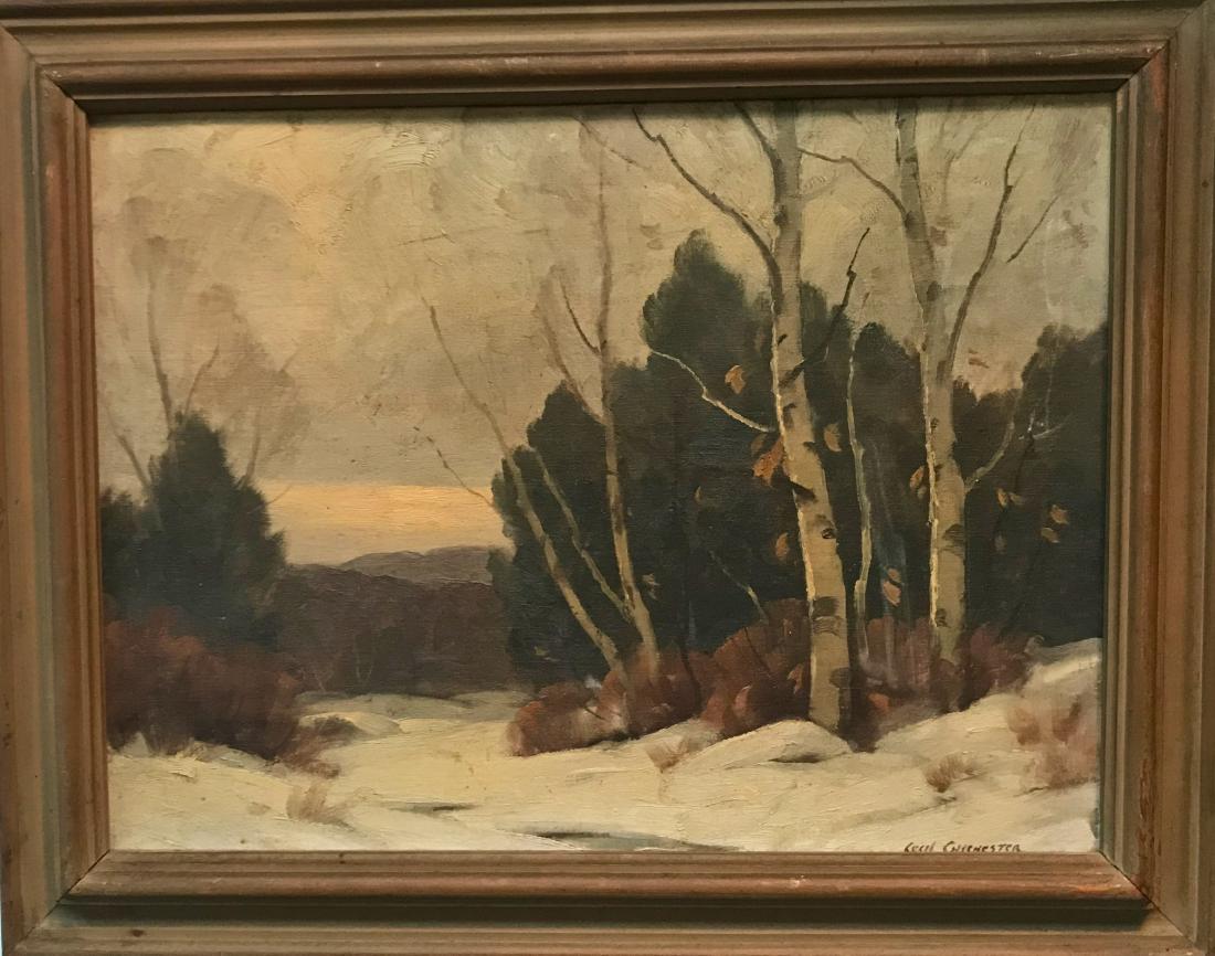 Woodstock Winter Landscape Painting, Cecil Chichester (1 of 3)