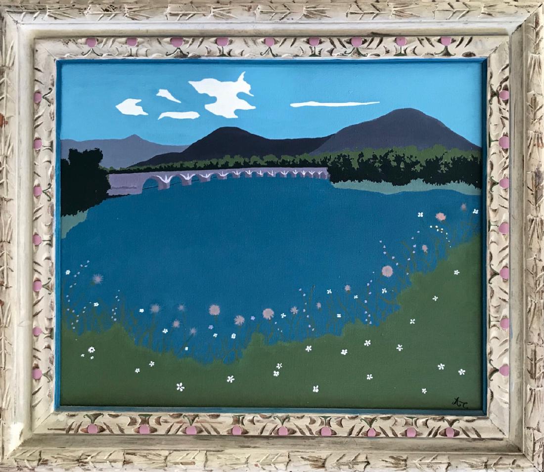 Catskill Mts. Ashokan Reservoir Painting, Chaves 1950's (1 of 5)