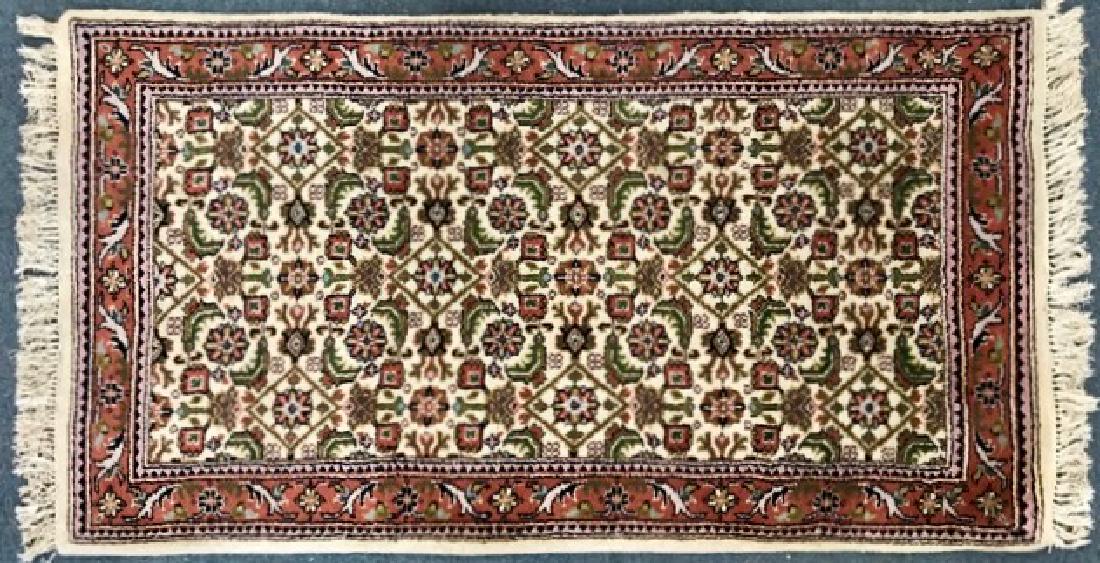 Hand Knotted Persian Wool Rug: 5'8" x 34" (1 of 2)