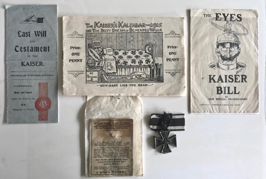 WW I Kaiser Wilhelm Political Satire Memorabilia (1 of 2)