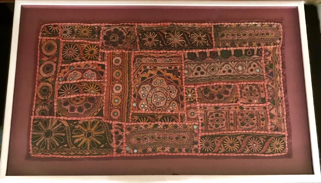 Framed Handwoven Tribal Textile Tapestry, India (1 of 3)