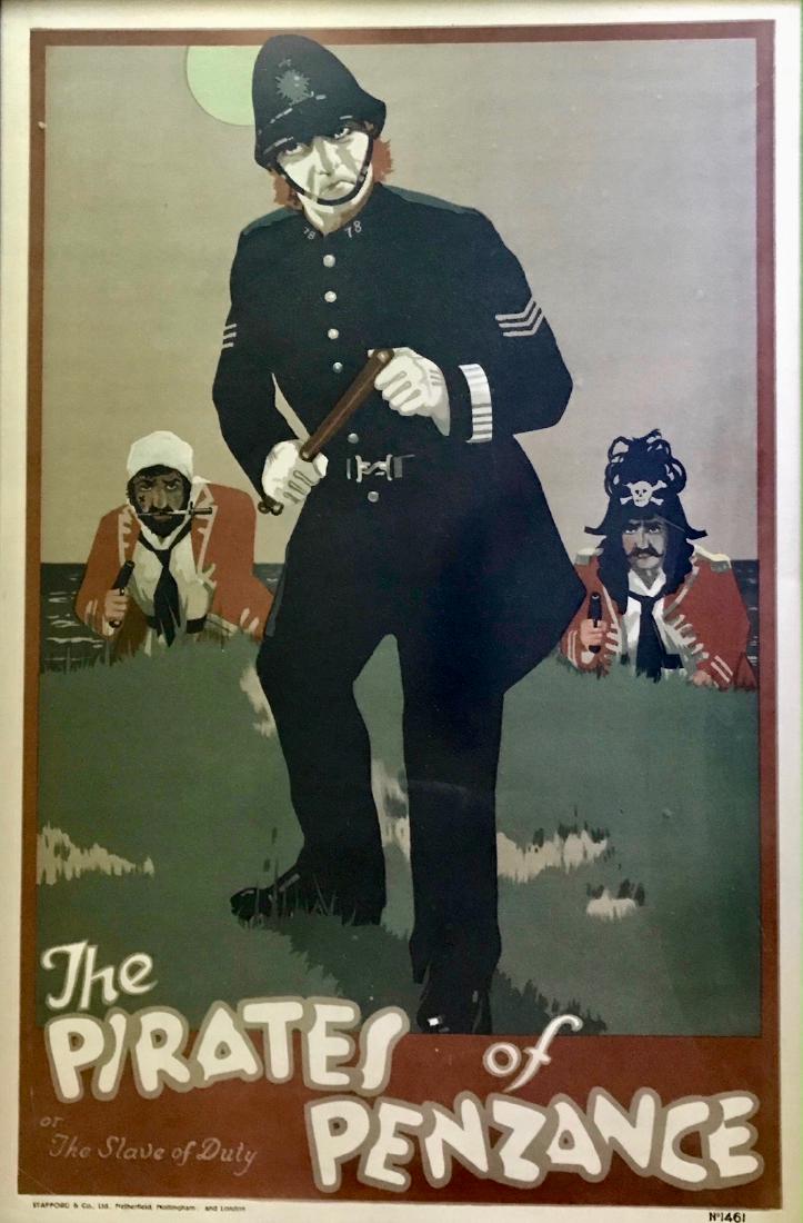 Pirate Of Penzance SLAVE OF DUTY Theatrical Poster 1910 (1 of 3)