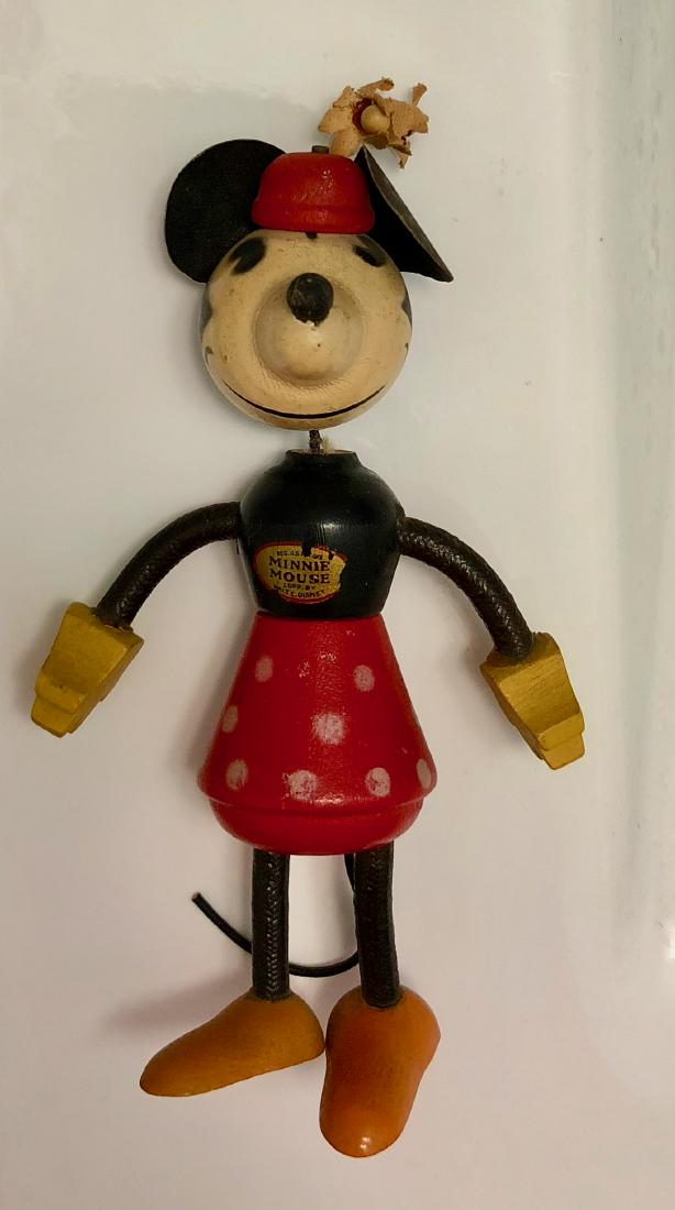 Disney 1930s Minnie Mouse Fun-E-Flex Wood Figure (1 of 4)