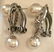 Antique 14k Gold Diamond & Pearl Drop Earrings - 3