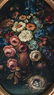 Floral Still Life Painting With Bird's Nest - 2
